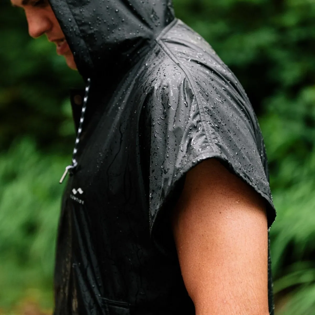 Waterproof Changing Poncho - Black