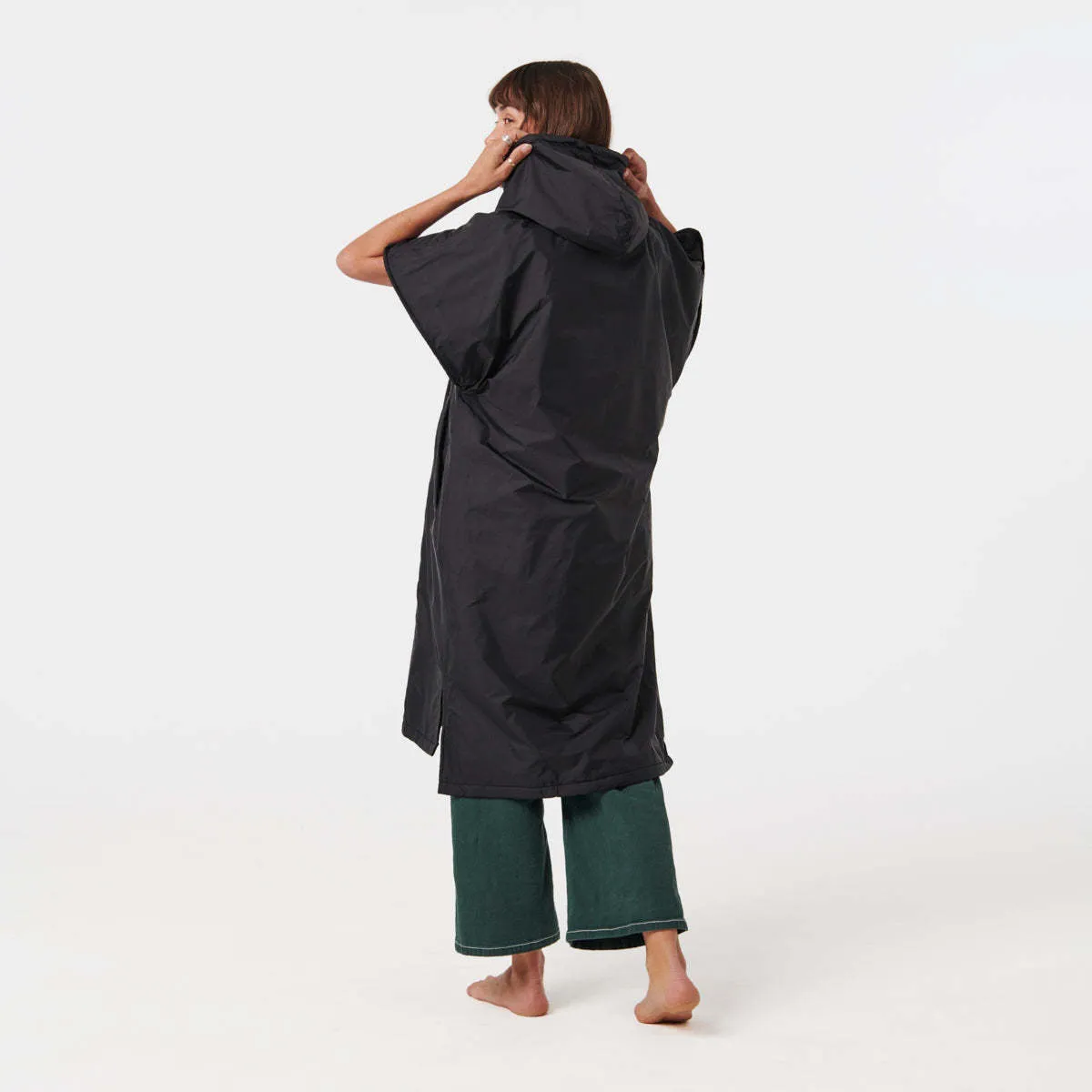 Waterproof Changing Poncho - Black