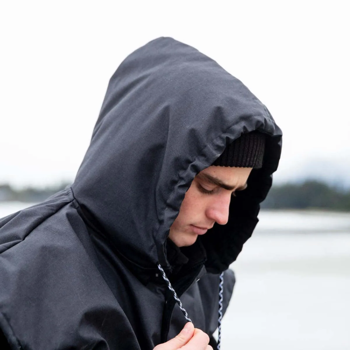 Waterproof Changing Poncho - Black