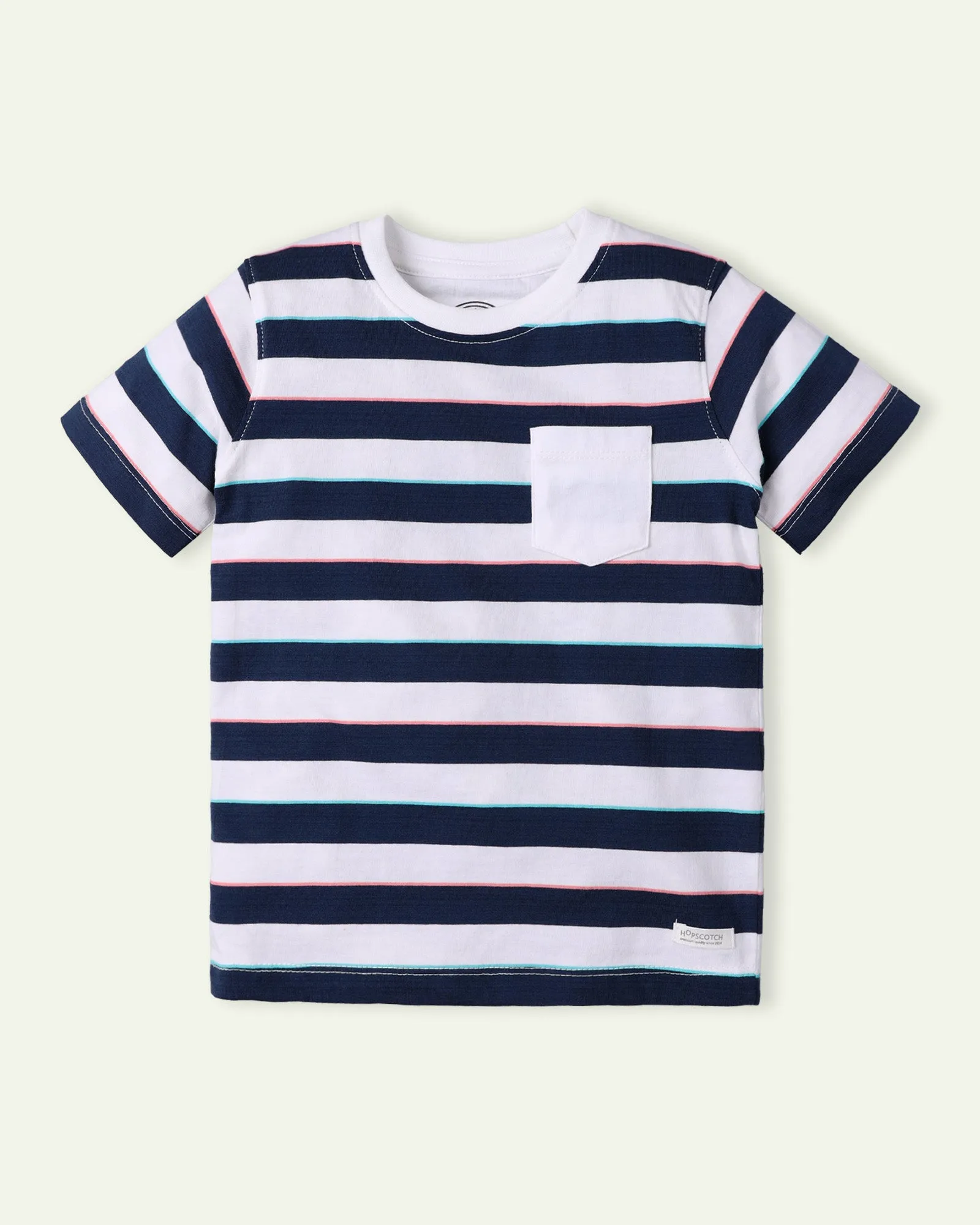 White Blue Striped T-Shirt