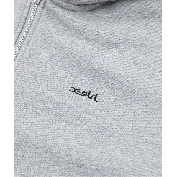 X-girl  |Unisex Street Style Long Sleeves Plain Cotton Logo